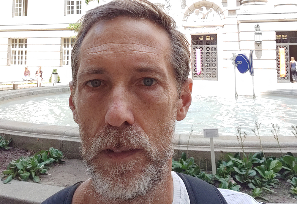 Joshua Rayman in front of the Staatsbibliothek zu Berlin. (Photo courtesy of Joshua Rayman)