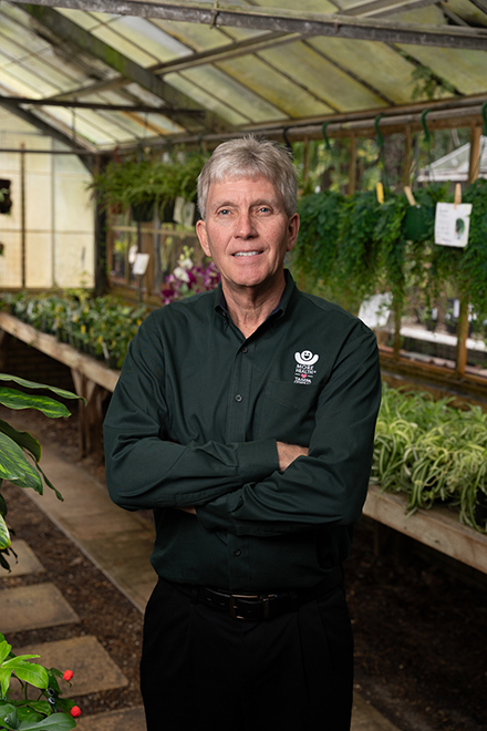 Kenneth Gay, USF alumnus, is the 2023 recipient of the Messer Family Award, which provides a scholarship for a beekeeping class at the USF Botanical Gardens. (Photo by Corey Lepak)