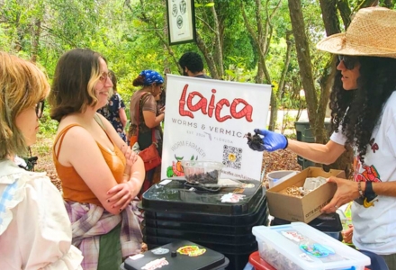 Local organizations and vendors working in sustainable agriculture were featured at the Agrarian Club’s recent farmer’s market held in April. (Photo courtesy of Dharsh Saravana)