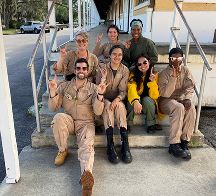 Several members of the USF Burn Team after a training day at Archbold Biological Station. (Photo courtesy of Nicole Brand)