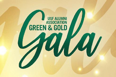 USF Alumni Association Green and Gold Gala banner