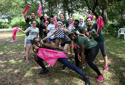 DSLS class of 2015 engaging in a team building exercise during a DSLS retreat. (Photo courtesy of Lauren Taylor)