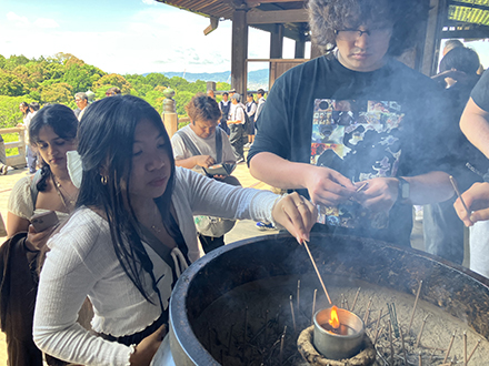 Visiting the Kiyomizu Temple in Kyoto. (Photo courtesy of Atsuko Sakai)