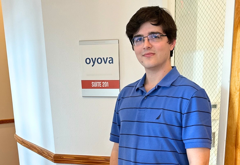 John Michael Kilgore, a senior majoring in professional and technical communication in the Department of English, completed an internship with Oyova. (Photo courtesy of Kilgore)