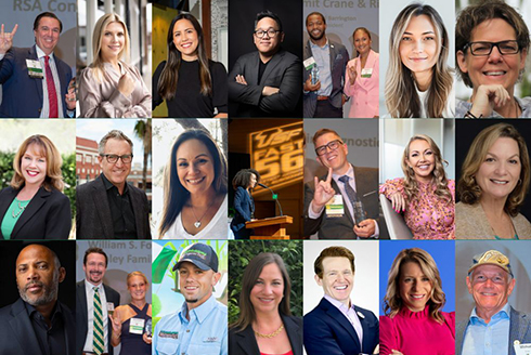 CAS alumni were well-represented among the 2024 Fast 56 Awardees. (Photos courtesy of the USF Alumni Association)