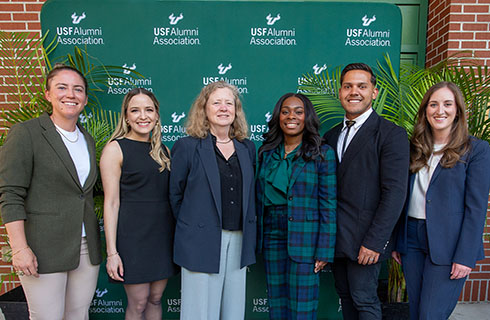 From left to right: Stefania Alastre Arcusa, Veronica “Ronnie” Gajownik, Shelly Marc, Hiram J. Ríos Hernández and Bailee W. Olliff, MD