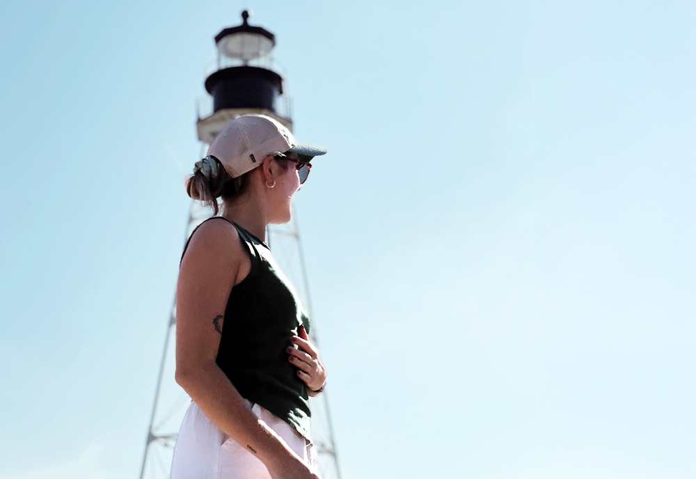Abby Vidmar in Port St. Joe, Fla., where her research takes place. (Photo courtesy of Abby Vidmar)