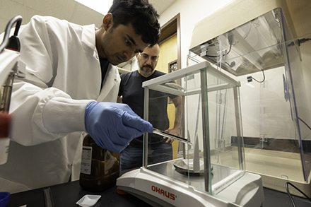 The blood samples are taken to the lab where Santiago-Alarcon and his team do molecular and microscopy work to determine if the bird is infected with parasites. (Photo by Corey Lepak)