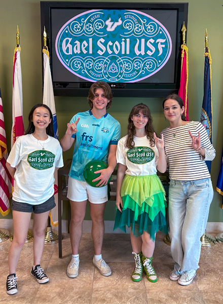 Volunteers from USF's Irish Studies organization. (Photo courtesy of Kathryn "Lulu" Downing.) 