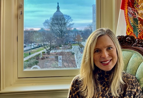 Pscyhology Professor Tiffany Chenneville during one of her year-long fellowships in Washington D.C., where she utilitzed her expertise in service of public policy.