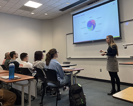 Alastre Arcusa regularly gets requests to speak to students about genetic counseling, specifically cancer genetics. (Photo courtesy of Stefania Alastre Arcusa)