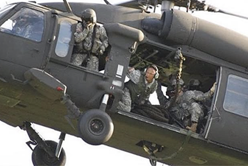 Nathaniel Hays (middle) during a 2012 training exercise at Fort Benning [Photo courtesy of Nathaniel Hays]
