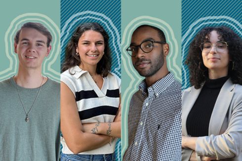 four students collage