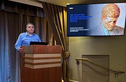 Jimenez-Bacardi teaches undergraduate and graduate courses in American foreign policy, international law, introduction to international affairs, the United States intelligence community and world conflict. (Photo courtesy of Arturo Jimenez-Bacardi)