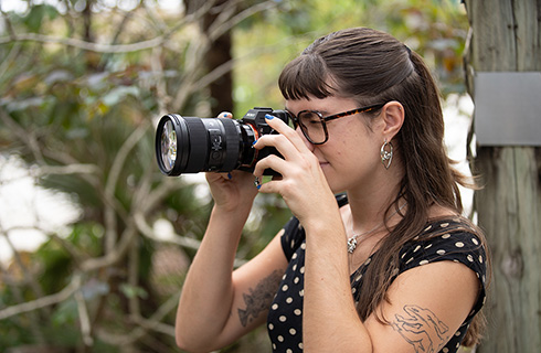 At the Fall Plant Festival I got to learn how to use professional photography equipment. (Photo by Corey Lepak)