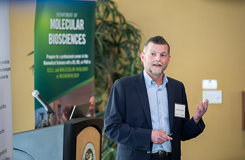 Marcus Cooke, PhD, joined USF in 2020, at the height of the COVID pandemic. (Photo by Corey Lepak)