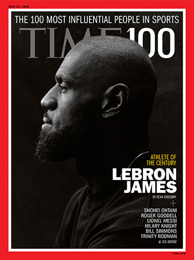 TIME Magazine cover photo of LeBron James taken by Clennon