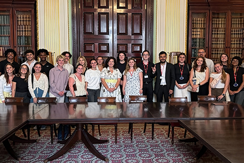 USF students with Dame Karen Pierce in London