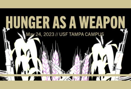 Promo image for Policy Dialogues Conference: Hunger as a Weapon, which will be held May 24, 2023. (Photo courtesy of GNSI)