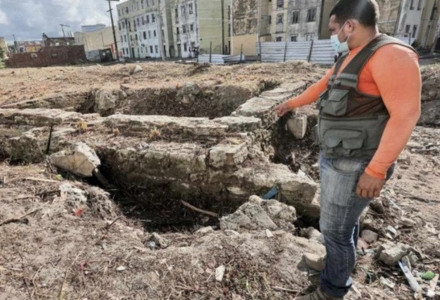 The ruins of the 17th century Dutch fort recovered in Recife. (Photo courtesy of Diane Wallman)