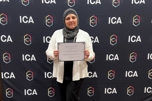 Communication doctoral student Rana Elhendi earned the Top Student Award from the International Communication Association’s Organizational Communication division. (Photo courtesy of Rana Elhendi)