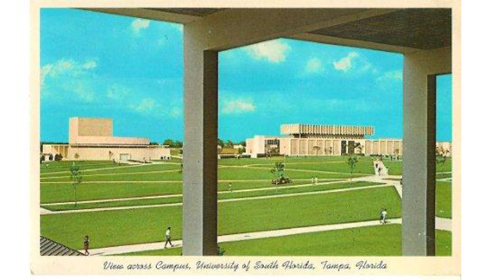 Photo of an old postcard from USF 