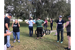 Dr. Diane Wallman, FPAN, students, and volunteers use Ground Penetrating Radar (GPR) to recover the location of missing burials at Whispering Souls African American Cemetery in Safety Harbor, FL