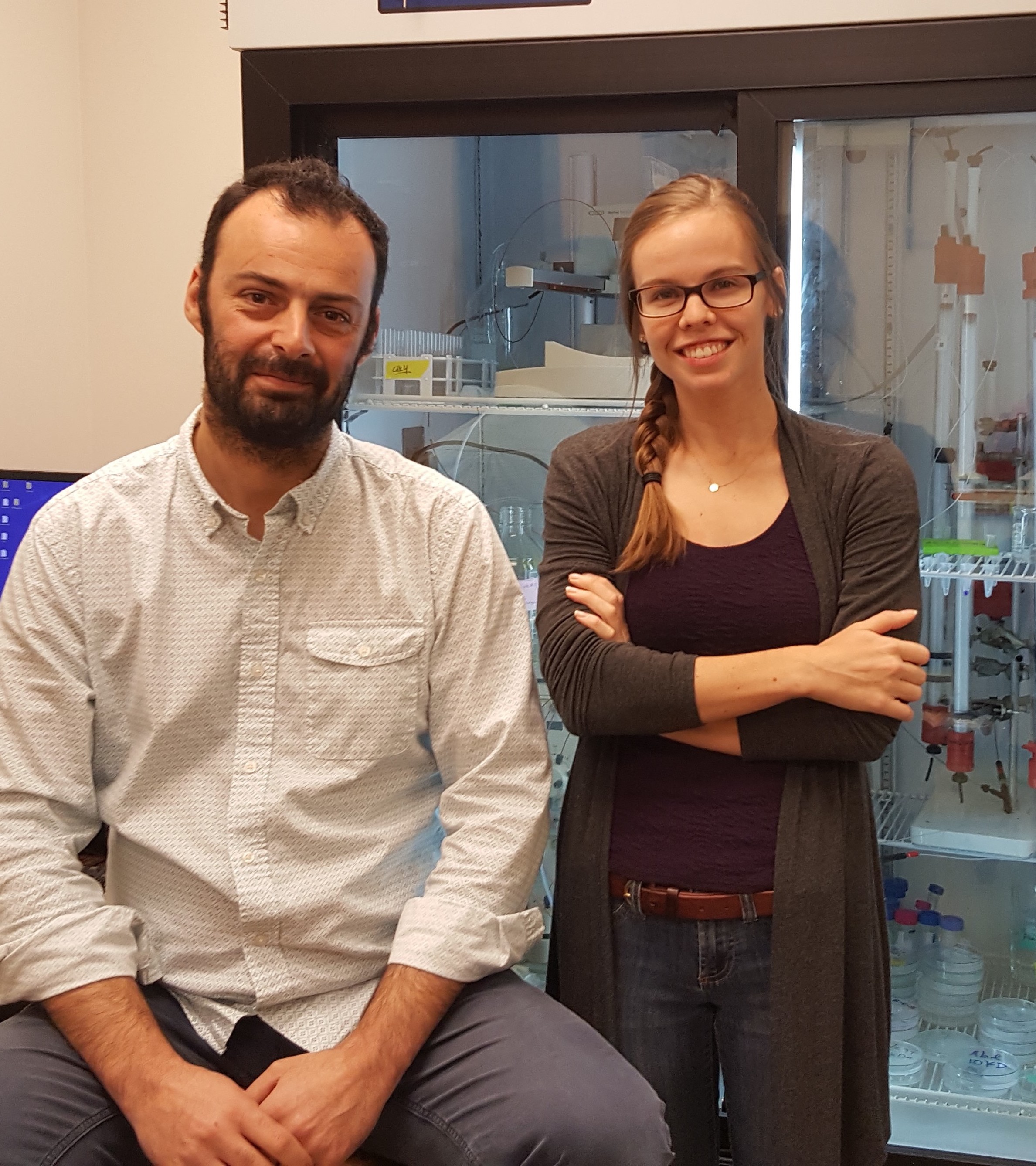 Prof. Ioannis Gelis and graduate student Ashleigh Bachman