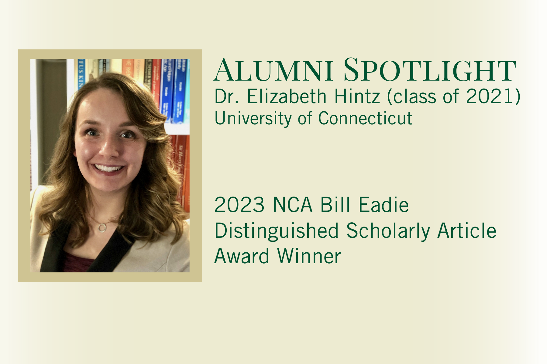 Dr. Elizabeth Hintz Alumni Spotlight