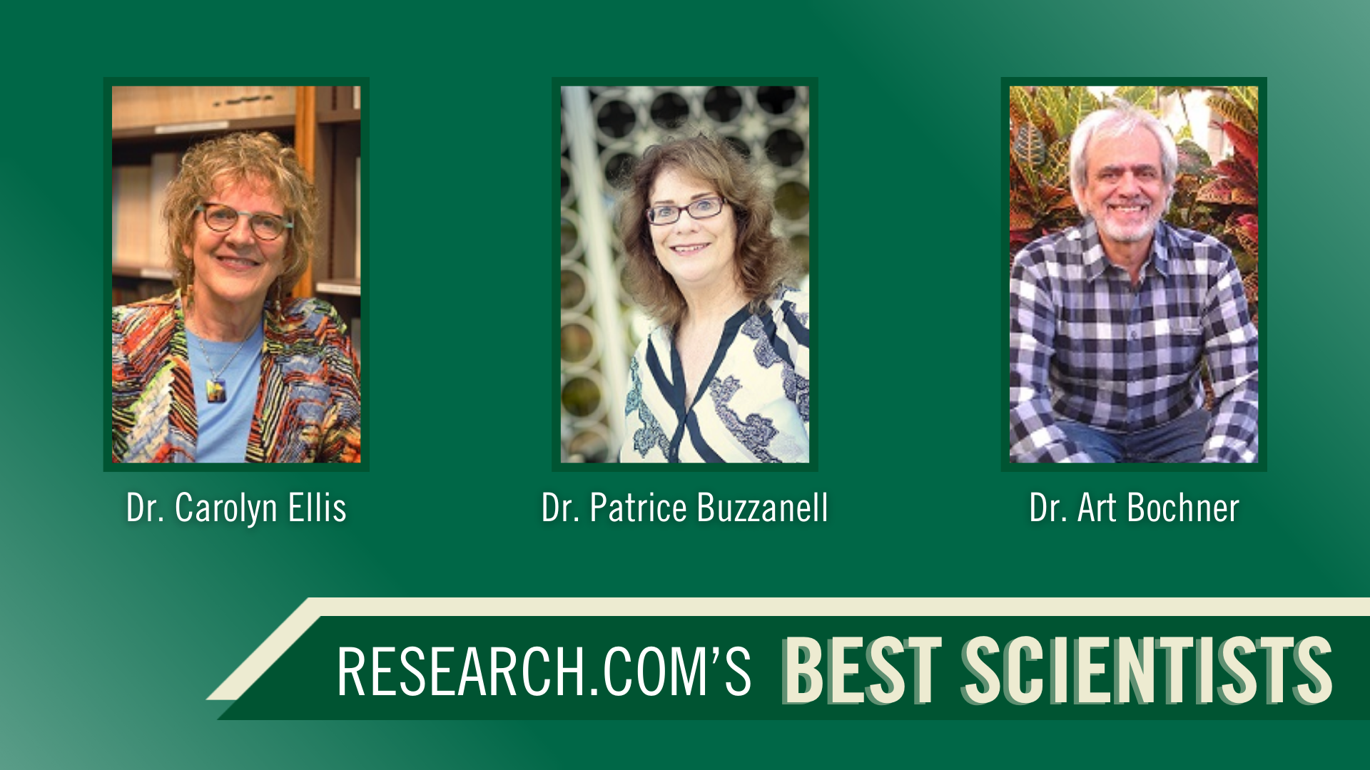 Dr. Carolyn Ellis, Dr. Patrice Buzzanell, Dr. Art Bochner - Research.com's Best Scientists