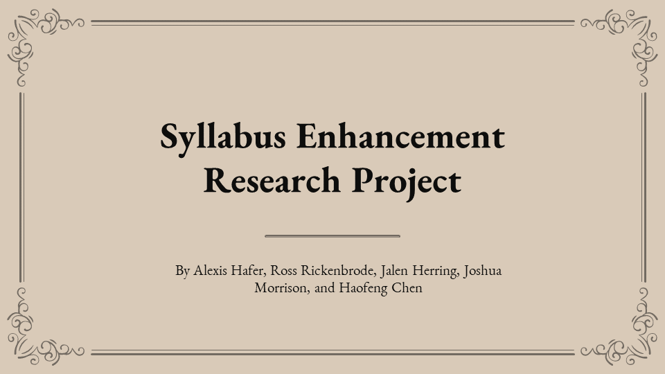 Student Research Proposal