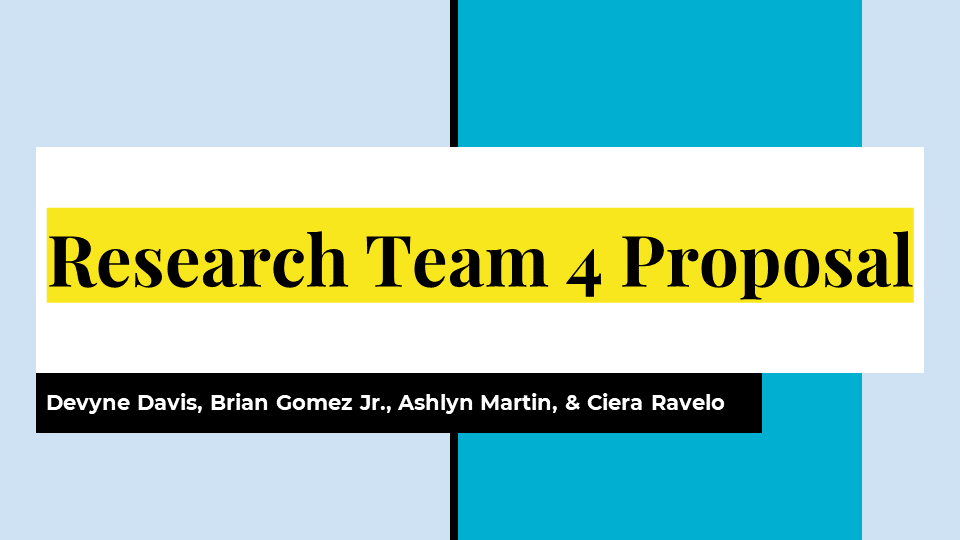 Student Research Proposal
