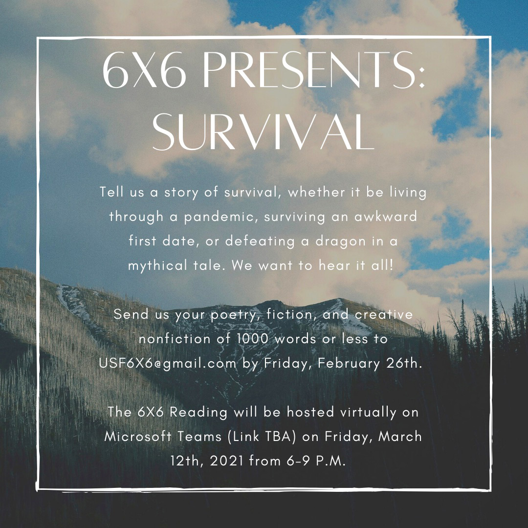 Flyer for 6x6 submissions & reading