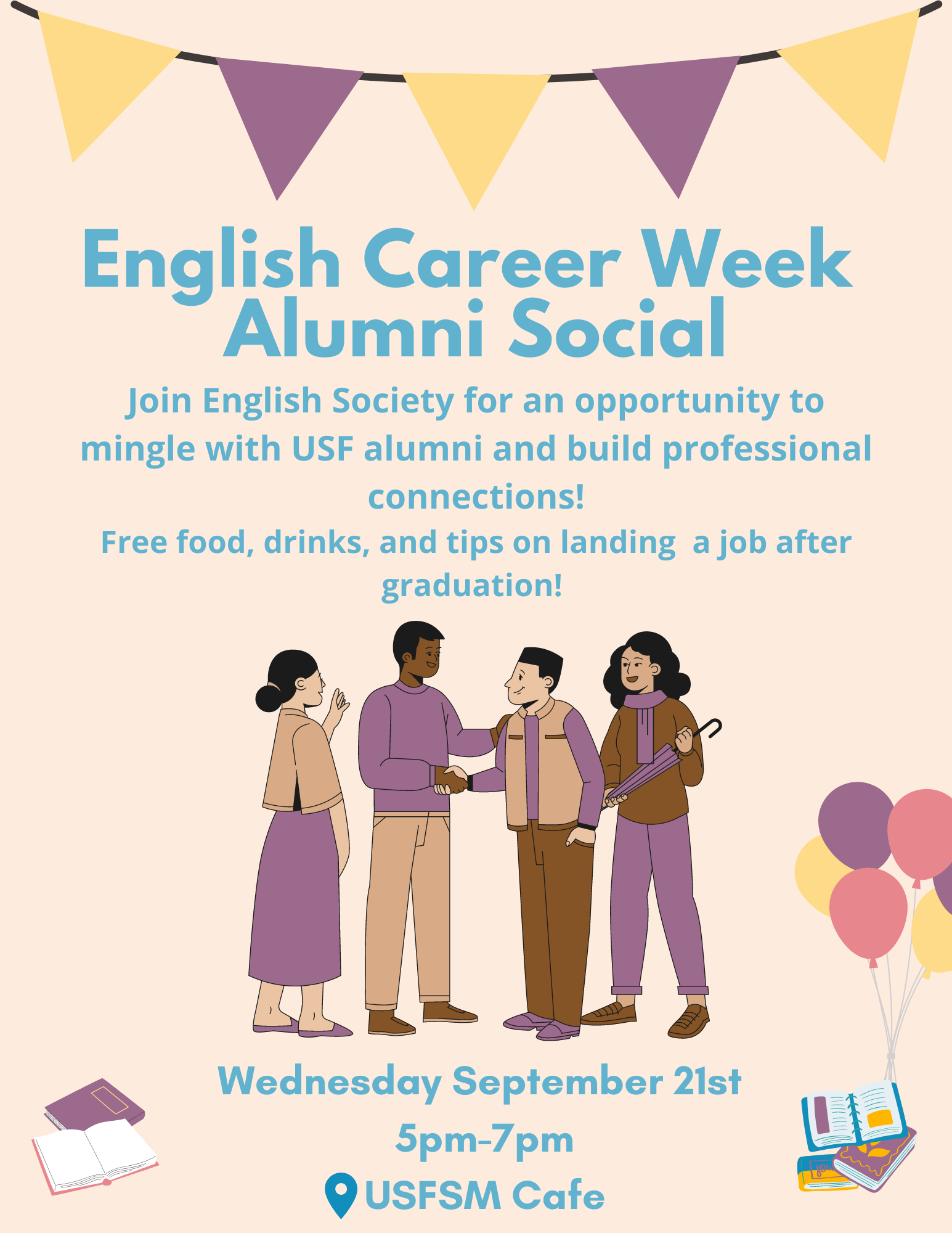 English Career Week Alumni Social | USFSM Cafe, 5-7 pm