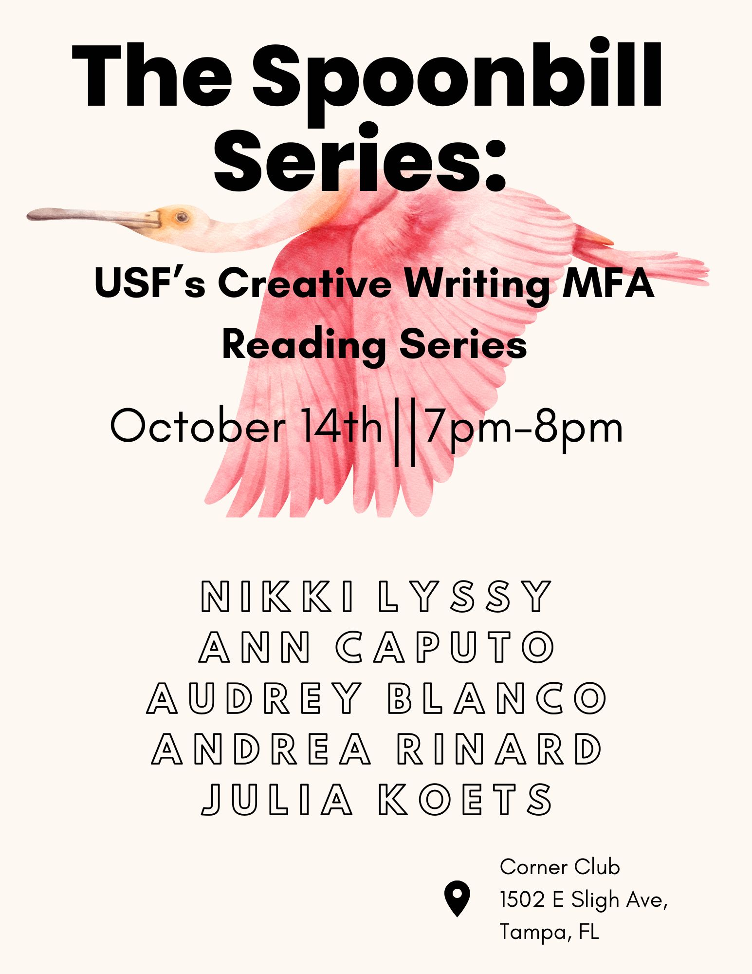 The Spoonbill Series Flyer