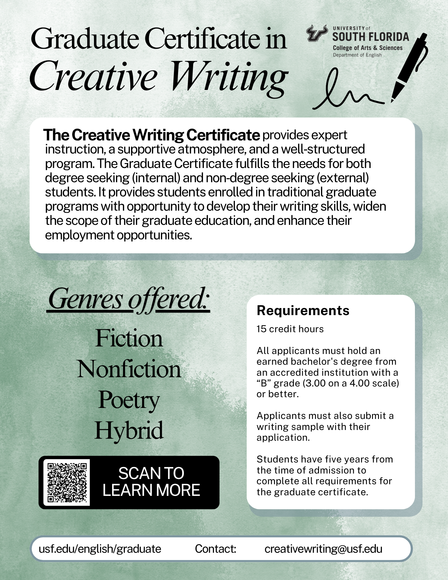 creative writing flyer