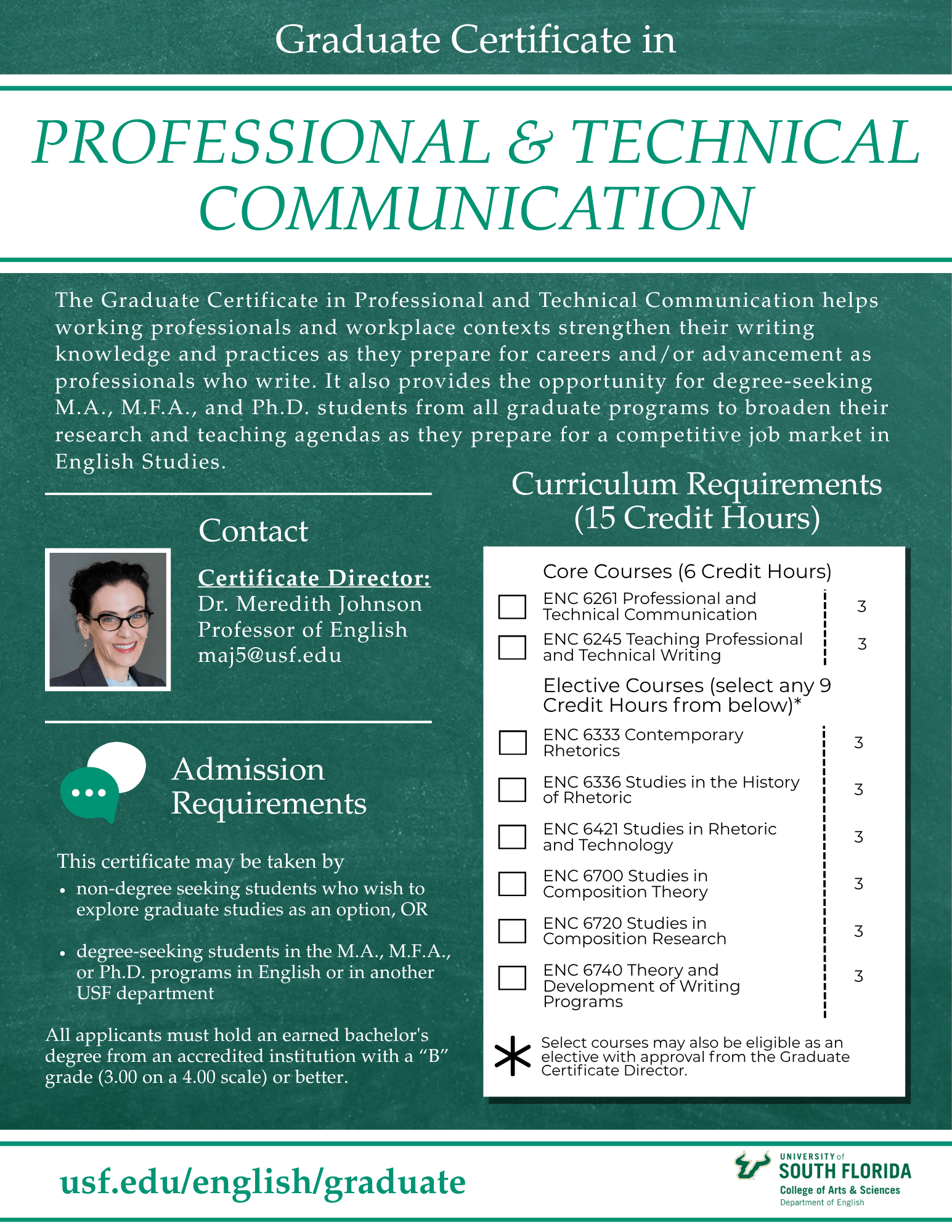 professional and technical communication flyer