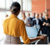person giving a presentation