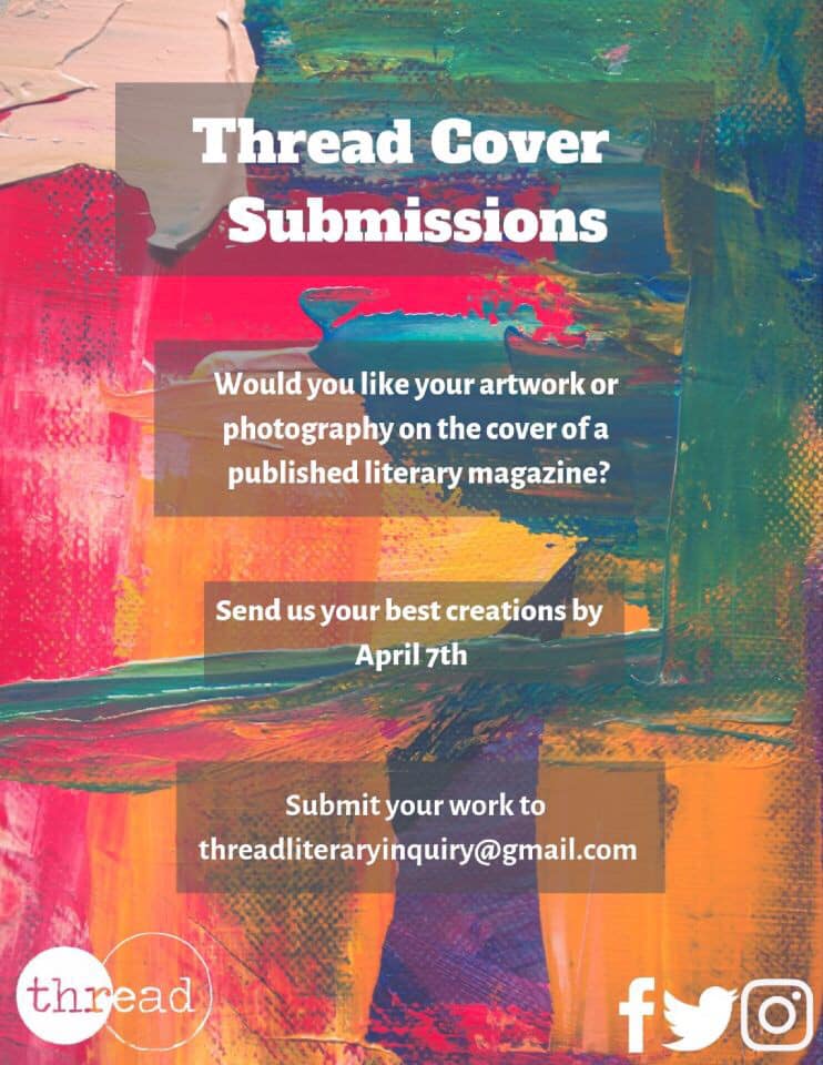 Flyer calling for Thread cover artwork