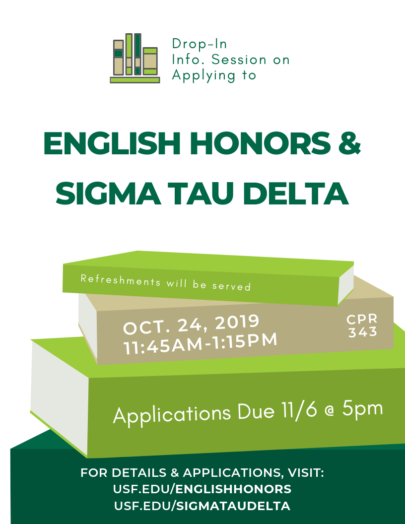 Flyer for English Honors Info Session