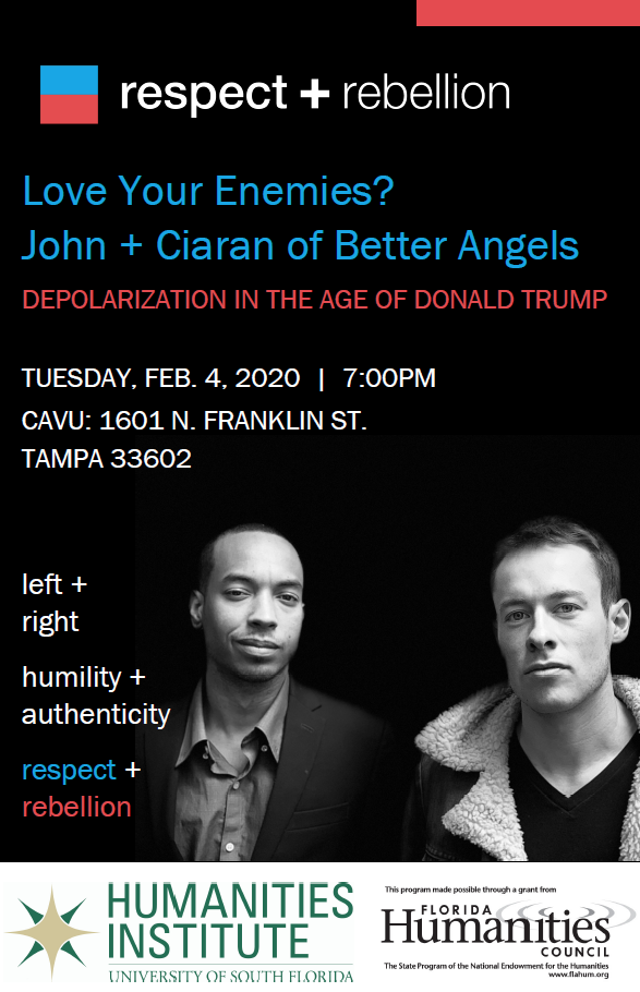 Flyer for Humanities Institute's "respect + rebellion" event