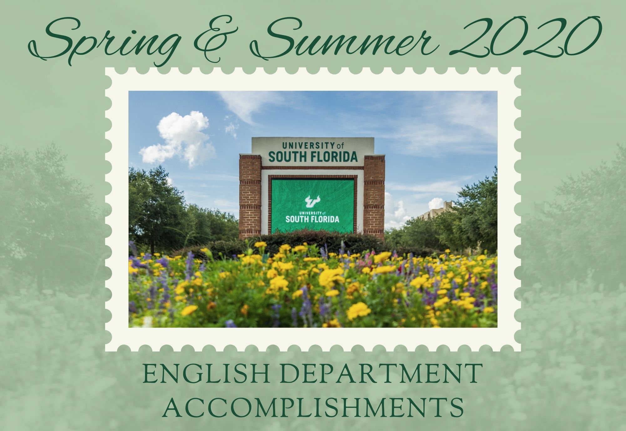 Spring and Summer 2020 English Department Accomplishments