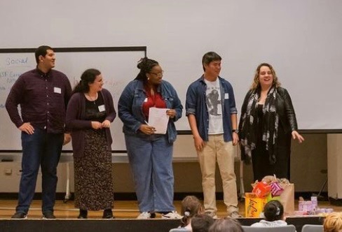 Creative writer’s club president Ariana Matondo (center) has revived the club with the goal of giving all students a place to share their work. SPECIAL TO THE ORACLE/ARIANA MATONDO