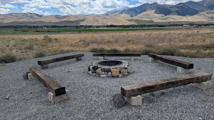 field camp fire pit.