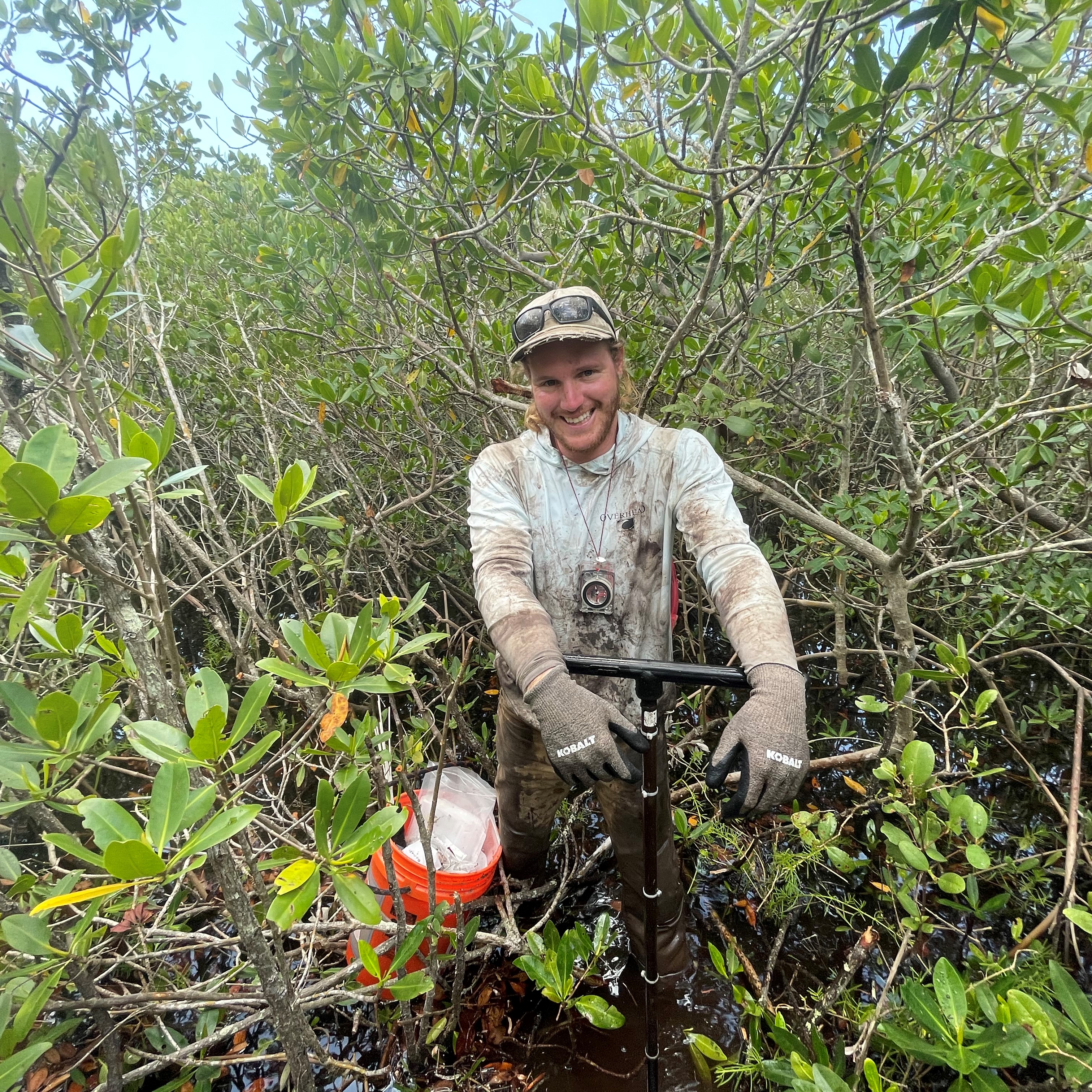 Kendal Jackson surrounded by mangroves