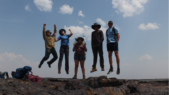School of Geosciences students at event.