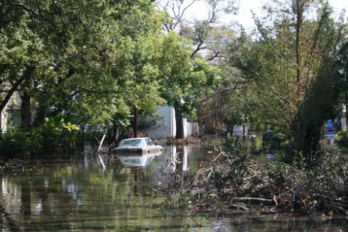 Flooding from Hurricane Katrina in New Orleans