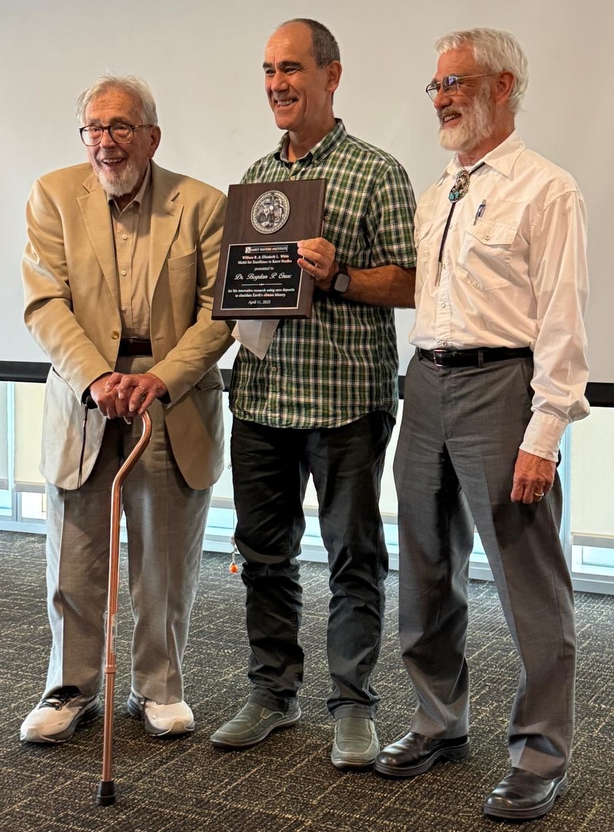 Dr. Onac presented with the KWI Award