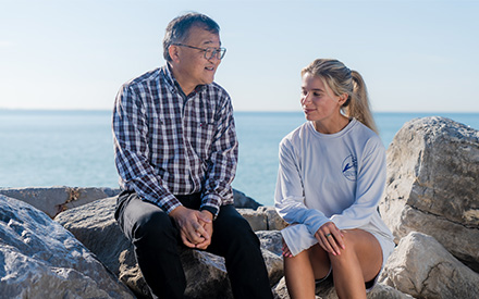 Libby Royer and Dr. Ping Wang