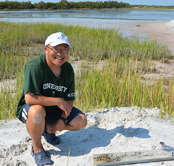 Dr. Ping Wang on beach